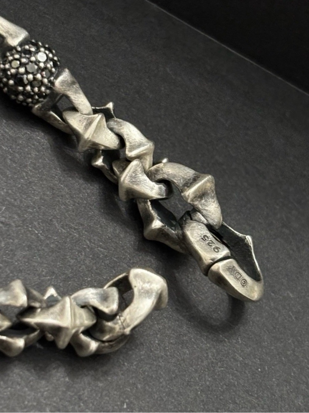 David Yurman Armory Silver Sapphire Bracelet 8 Inches - Picture 5 of 5